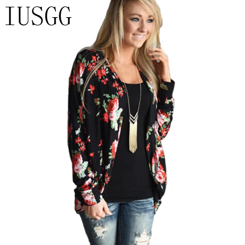 

2019 Hot Spring Rose Floral Printed Coats Spliced Full Sleeve V-Neck Pullover Polyester Coats Office Lady Suit For Summer Women