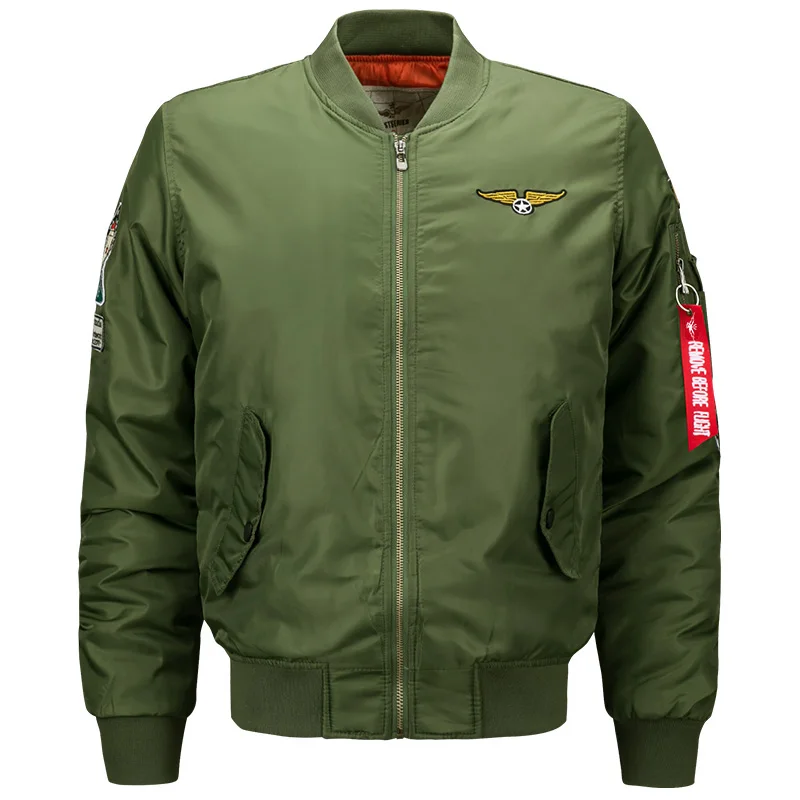 2017 High Quality Ma1 Thick Winter Army Green Military motorcycle Ma 1