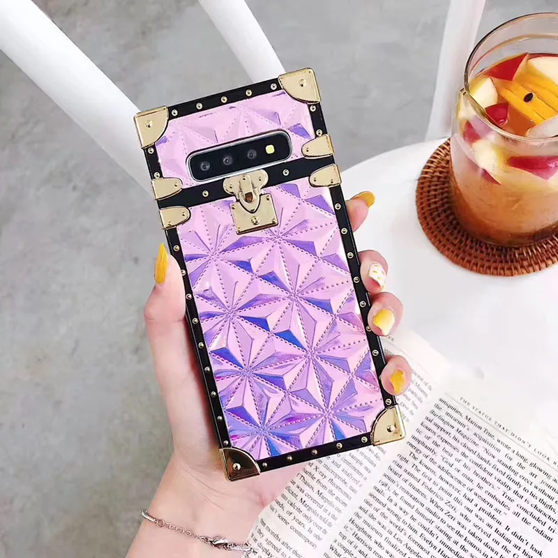 

Easterm Luxury 7Case Rhomboidal Diamond Pattern Laser Shell For iPhone 6 7 8 7Plus X XR XS MAX