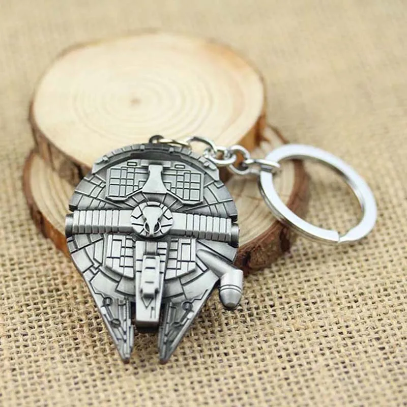 

Hot Movie Jewelry Star Wars Spaceship Logo Keychain Metal spacecraft Key Chain Top quality Key Jewelry