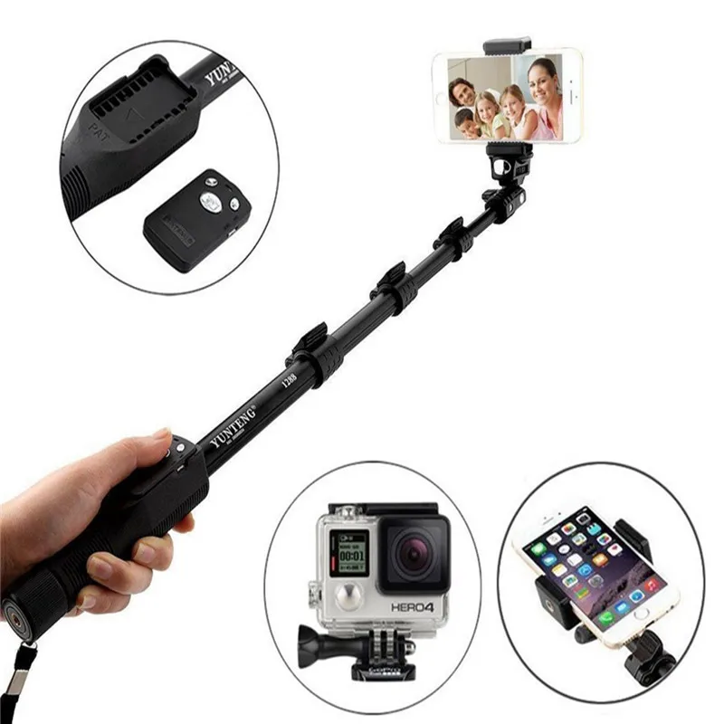 Tripod 4 in 1 Bluetooth Portable Extendable Handheld Selfie Stick Yunteng 1288 Monopod &ampYunteng 228 Mini For Mobile Phone | Электроника