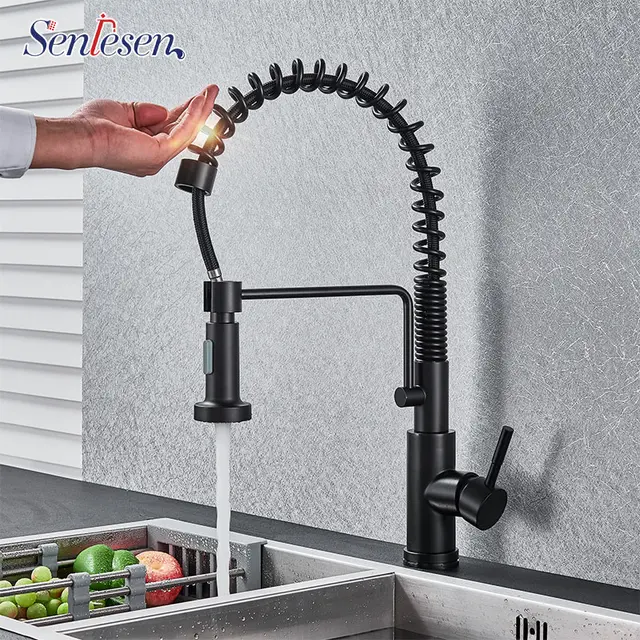 Best Price Senlesen Lead-free Kitchen Faucet Touchless Single Handle Cold and Hot Water Mixer Tap Sensor Kitchen Faucets For Sensitive Use 