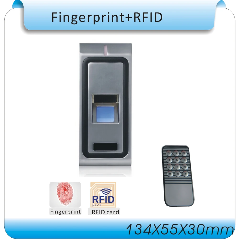 P68 Водонепроницаемый 125 кГц RFID+ контроля доступа по отпечаткам пальцев Система DC 12 V металлическая коробка,+ 10 шт. ID карты