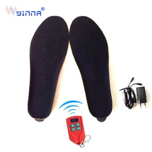 2000mAh Velvet Electric Heated Insoles for Women Shose Outdoor Sport Ski Thermal Insole with Wireless Remote Control Foot Warmer