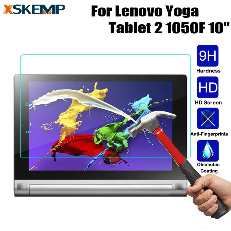 Закаленное стекло для lenovo Yoga Tablet 2 1050F 10," Tablet Защитный экран протектор прозрачный ультратонкий 2.5D Edge 9 H жесткий