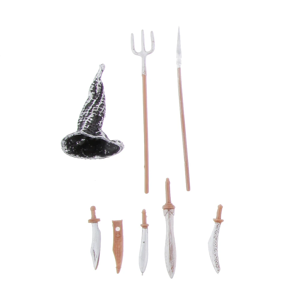 Pack of 6 Ancient Roman Gladiator Medieval Military Figure Models Toy Collectibles Desktop Decoration