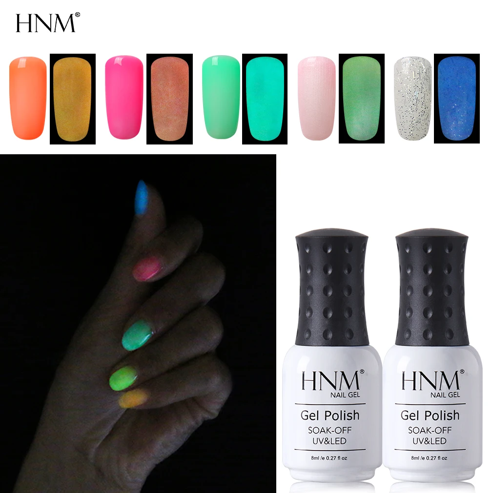 HNM 8 пилка для ногтей светящийся клей Vernis a Ongle вечерние Гель-лак Nagellak штамповка