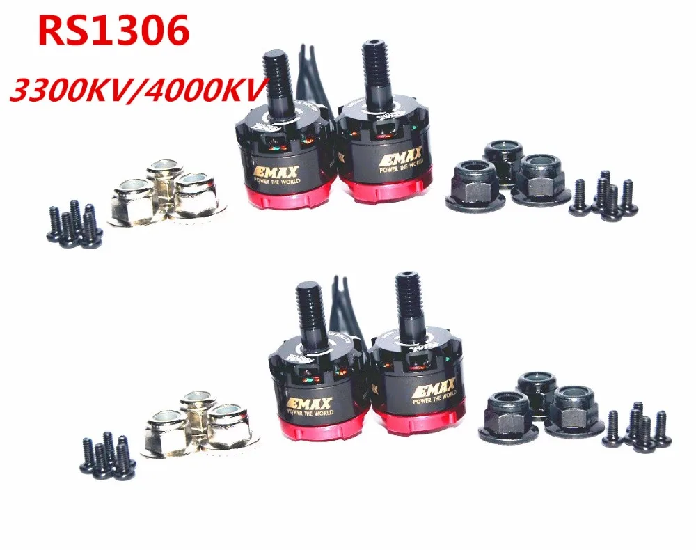 

4PCS Original Emax RS1306 1306 4000KV 3300KV Race Brushless Motor for FPV Racing Quad Drone GEP130X Grashopper QAV130 RX130/150