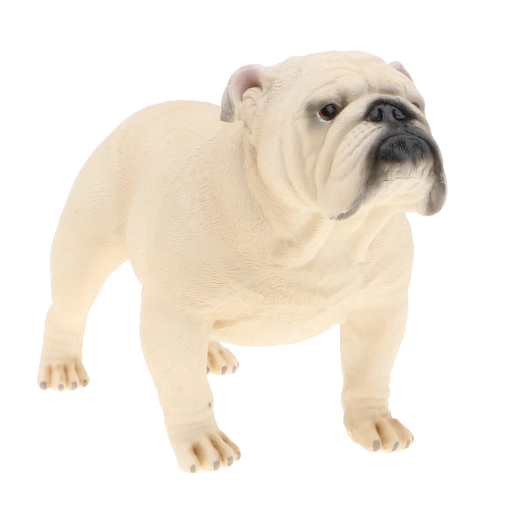 Realistic Big Bulldog Animal Puppy Pet Figure Toys Wild Forest Farm Ocean Creatures Action Models Kid Educational Toy Home Decor