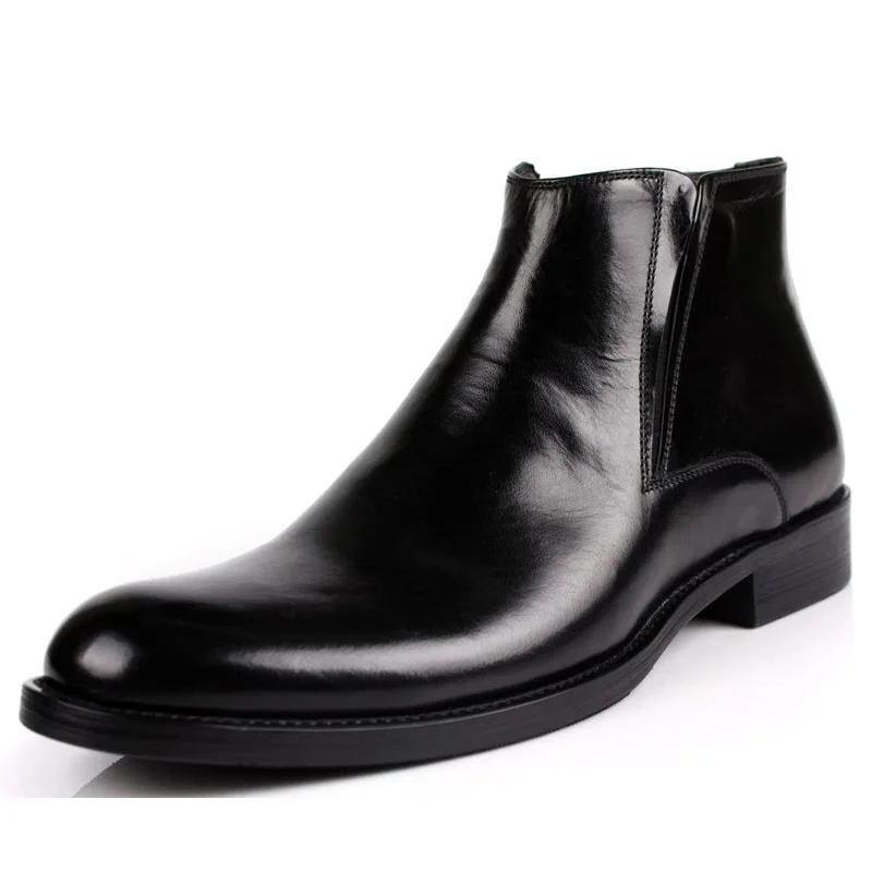 

Men Business Boots Leather Ankle Boots Breathable Shoes Embossed Pattern Footwear Autumn Winter Shoe New Fashion Teens Zip Boots