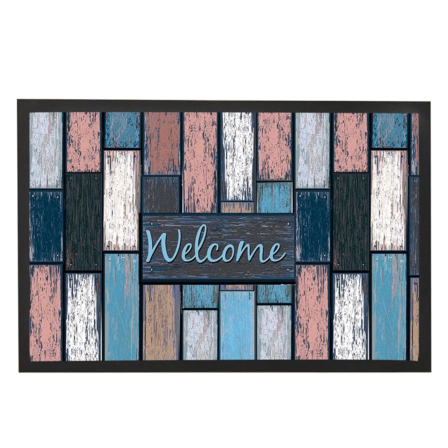 Modern Rustic Door Mats Wood Home Floor Mat Indoor Outdoor Bath