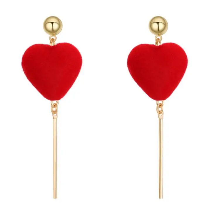 

Hot Sweet Love Heart Earring Dangle Geometric Earring for Women Gifts Fashion Jewelry