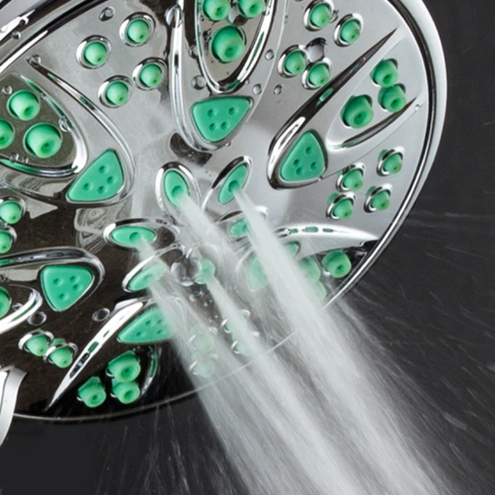 AquaDance Microban Green 4 Inch 6 setting Hand shower (3)