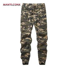 MANTLCONX 2019 Camo Cargo Pants Mens Army Military Tactical Trouser Hip Hop Casual Cotton Multi Pockets Pants Streetwear Men