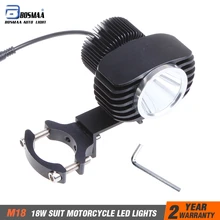 Светодиодный светильник BOSMAA для мотоцикла, точечный светильник, 18 Вт, 2700LM, автомобильный противотуманный светильник, DRL, для вождения, для охоты, лампа XHP70, фишки, 1 комплект