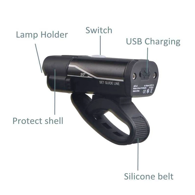 Flash Deal Bike Lights Set USB Rechargeable, Super Bright 350 Lumen Front Bike Light & 120 Lumen Rear Bike Light, Waterproof LED Mountain 7