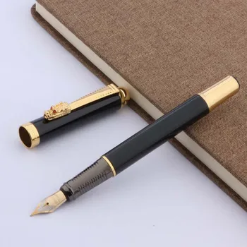 

OFFICE METAL black GOLDEN TDragon rim M nib Fountain Pen