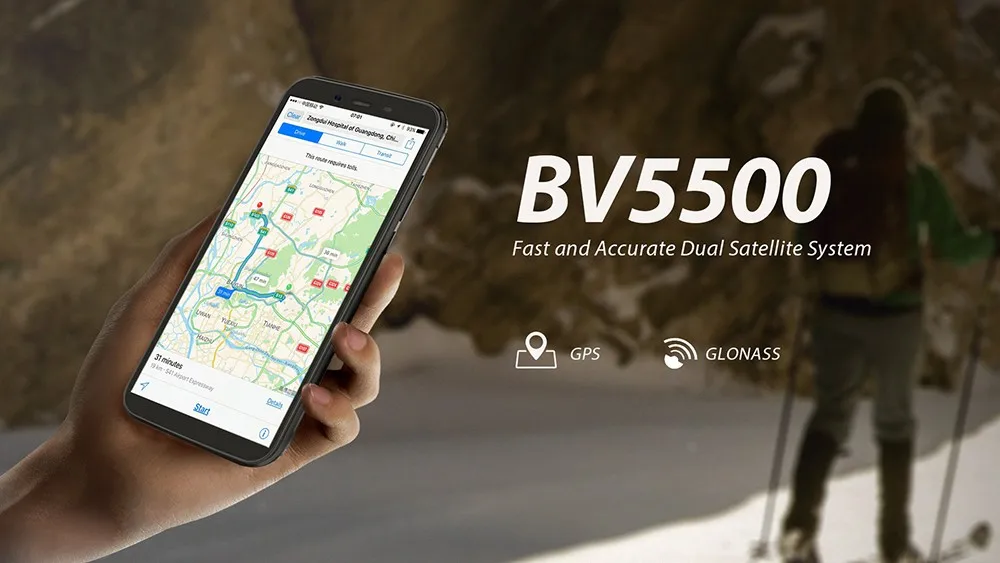 Blackview Оригинал BV5500 5,5 "IP68 Водонепроницаемый прочный смартфон 18:9 Экран 2 GB + 16 GB Android 8,1 4400 mAh Dual SIM мобильный телефон