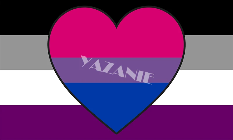 YAZANIE 128*192 см/160*240 см/192*288 СМ Радужный Флаг ЛГБТ бесполые Aromantic Би любвеобильного