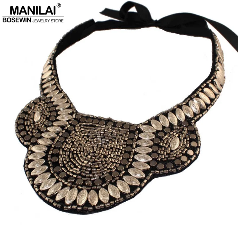 MANILAI Egyptian Pharaoh s Collar Necklaces Vintage Beads Boho 