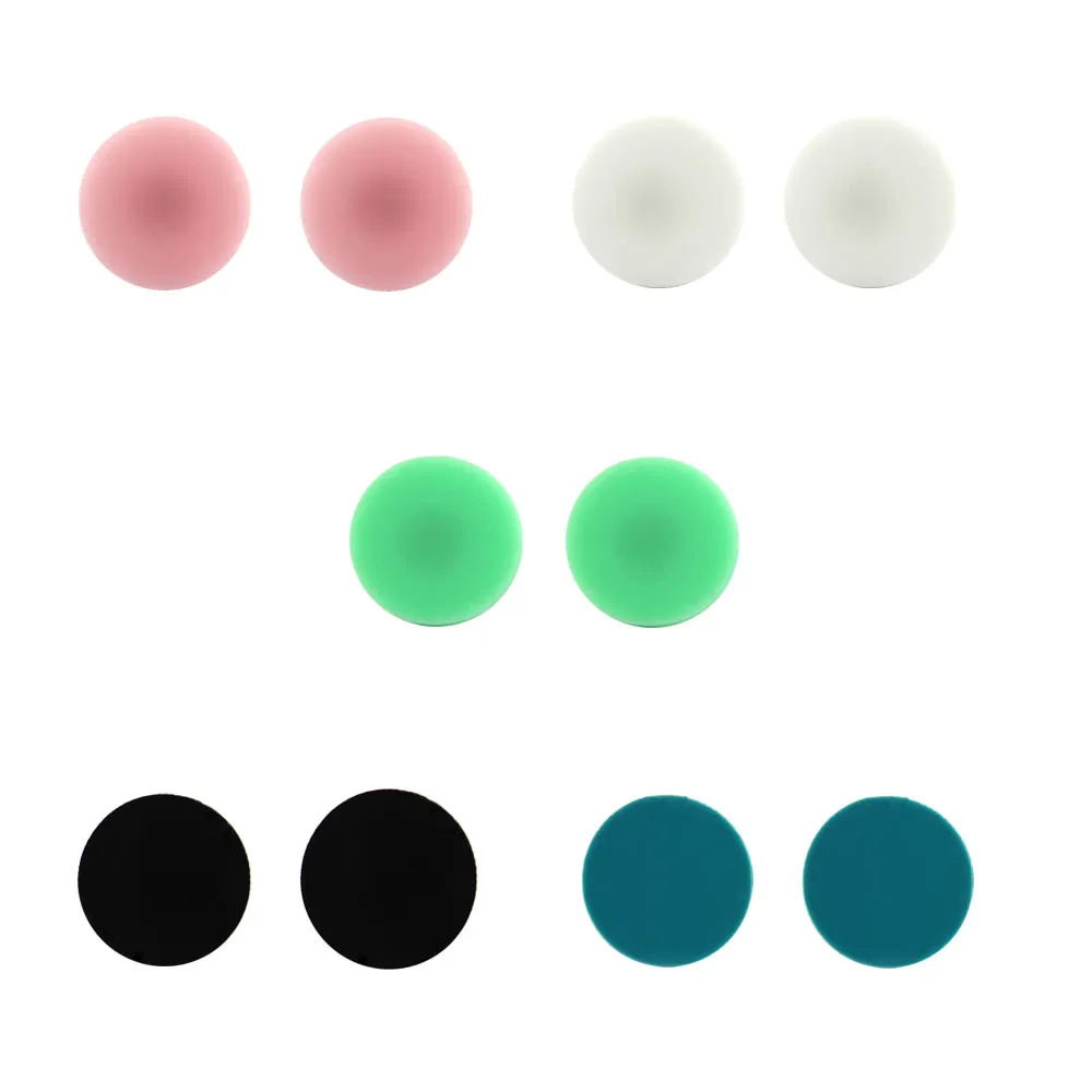 Monogram Jewelry 16mm Post Earrings Mint Acrylic Clover Disc Blank Monogram Jewelry 16mm Post Earrings Mint Acrylic Clover Disc Blank Stud For Women Round In From