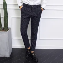 Однотонные мужские строгие брюки повседневные деловые брюки высококачественные мужские брюки размер 28-40