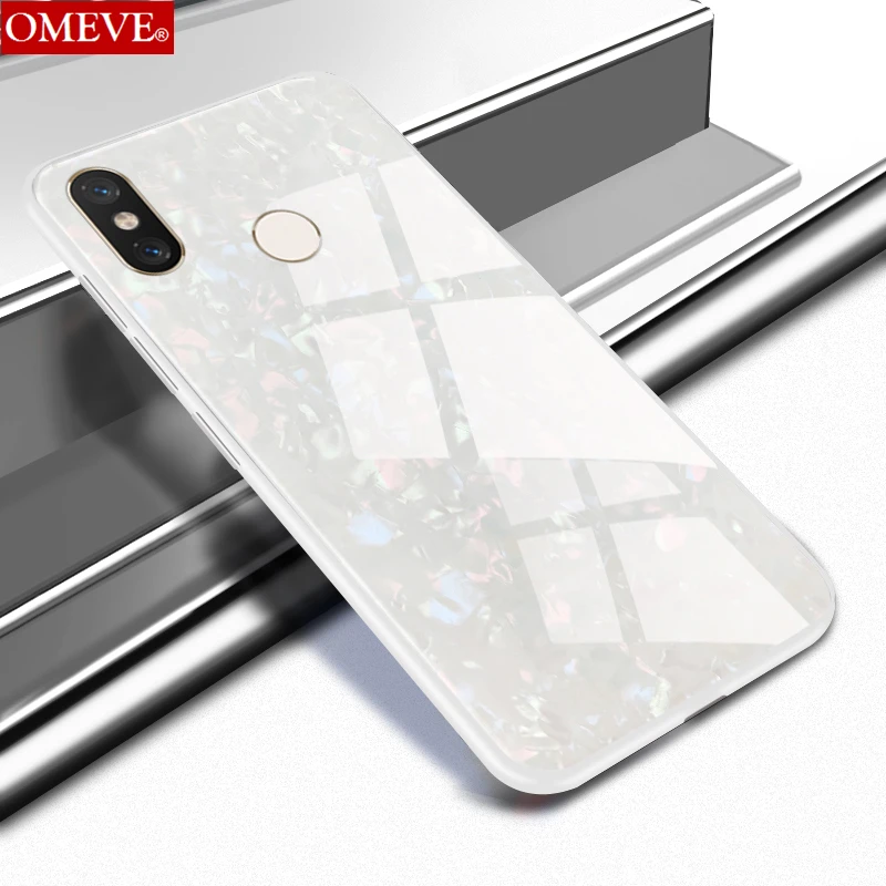 

OMEVE Bling Shell for Xiaomi Mi 8 SE 6 6X 5X A1 A2 Lite Note3 Mix 2 2S Redmi 6 6A Note 5 Pro Soft TPU Tempered Glass Case Cover
