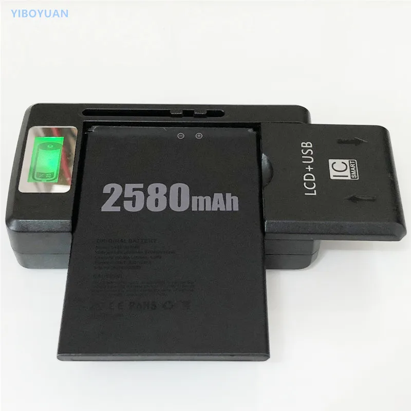 

3.8V 2580mAh BAT17582580 For DOOGEE X20 X20L Battery + YIBOYUAN SS-8 Universal Charger