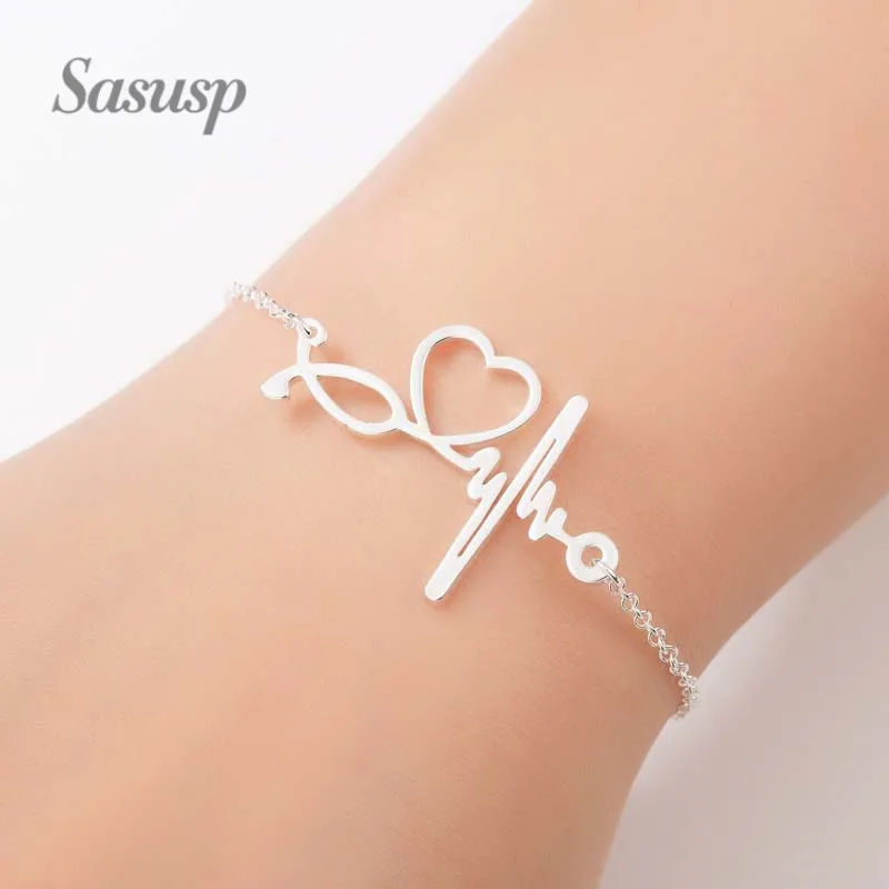 Sasusp Romantic Heartbeat Bracelets For 