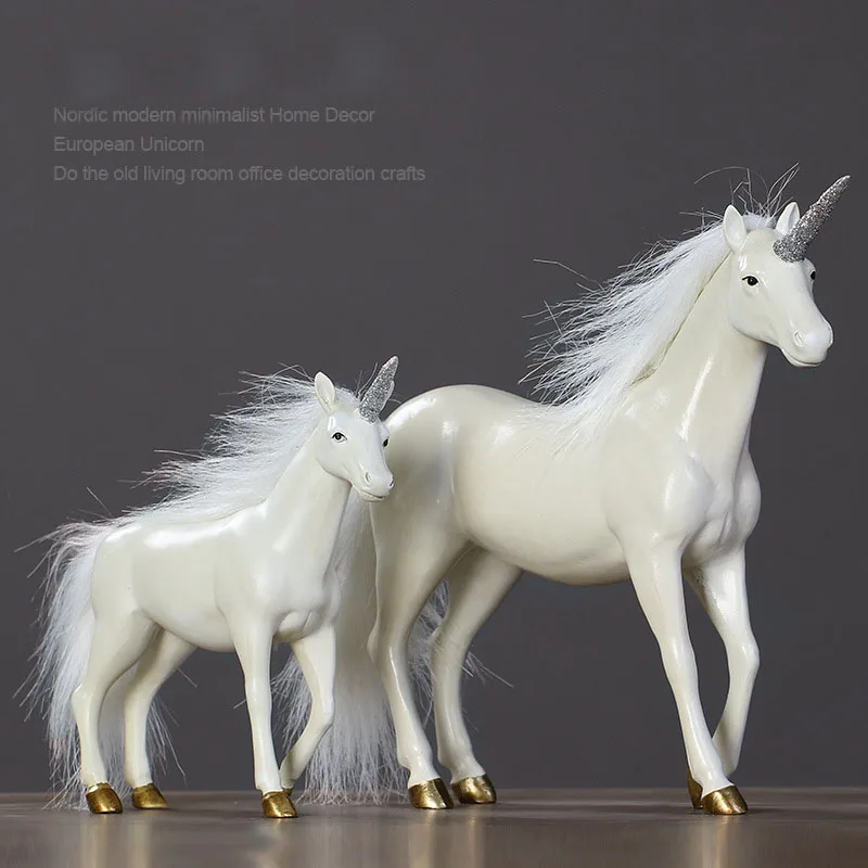 Creative unicorn Wedding Decoration Figurines Miniatures Artificial Resin Angel Ornament Vintage Home Decor Valentines Day Gifts5
