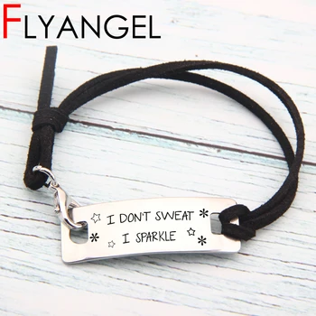 

Fashion Adjustable Beautiful Bracelets Engraved I Don't Sweat Cute Bracelets Jewelry Accessories Women Man High Quality Gifts