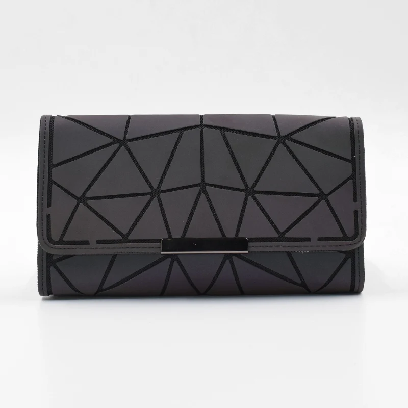 Luminous Women Long Wallets Geometric Lattice Wallet Women Clutch Purse Female Purse Card Holder cards noctilucent Purse