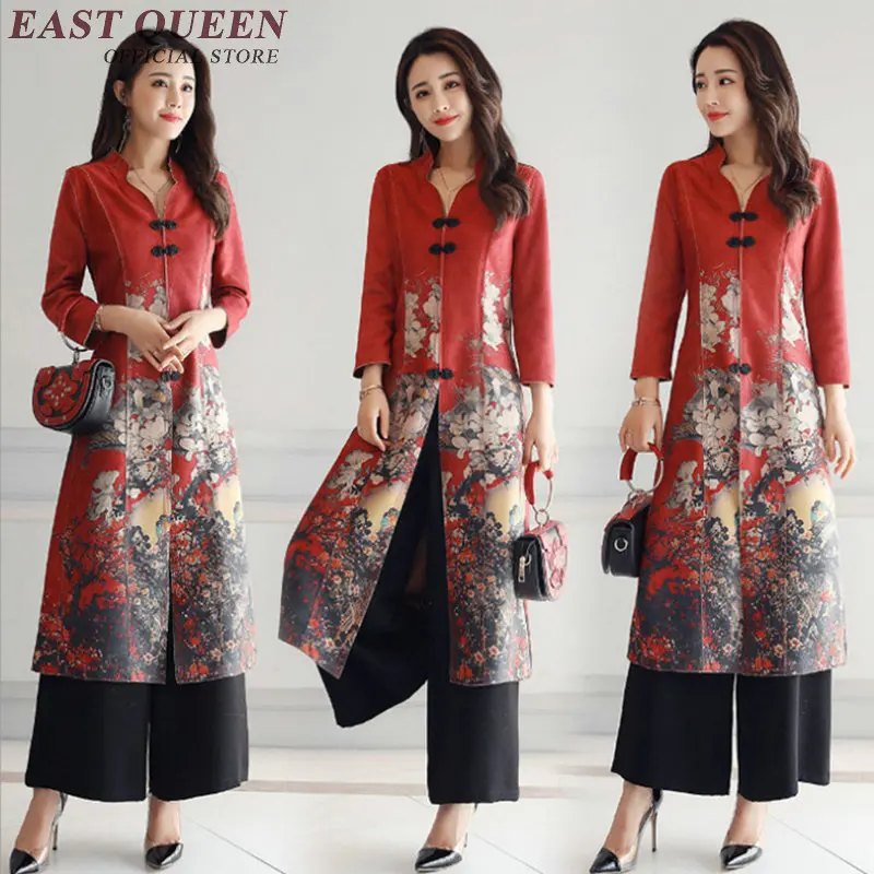 Винтажное платье qipao с цветочным принтом Повседневное в восточном стиле деловая
