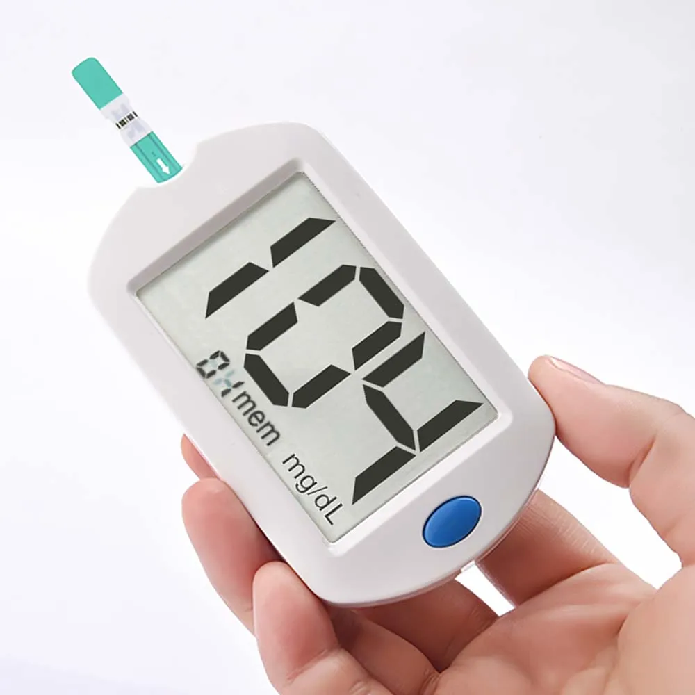 Умный точный глюкометр мг/дл с полосками в бутылках и ланцетами GLM-75 точный английский гид глюкометр тестер диабета