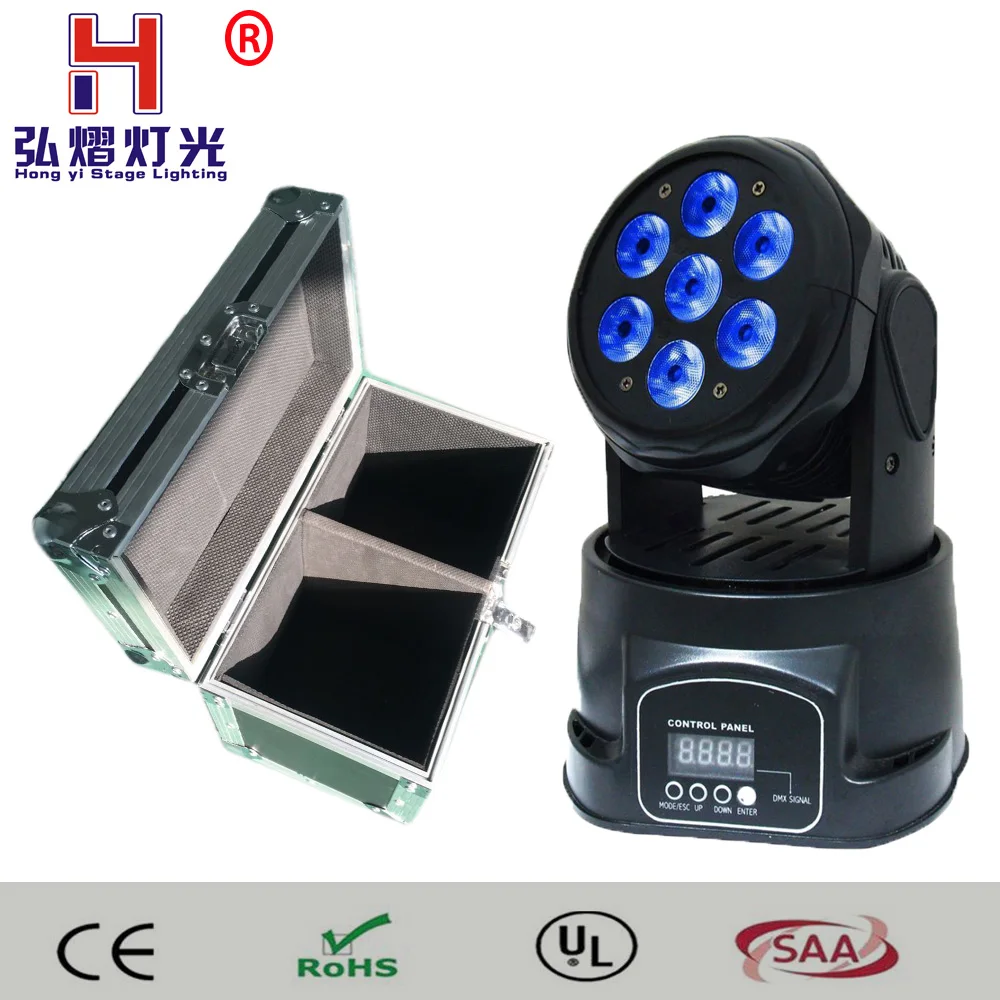 

Flight Case Perfect For LED 7x12W RGBW Moving head mini light 2piece LED mini moving head stage light
