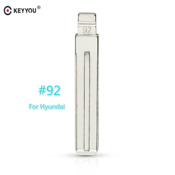 

KEYYOU NO.92 Car Remote Key Blade For Hyundai For KIA Flip Key Blade Replacement double slot