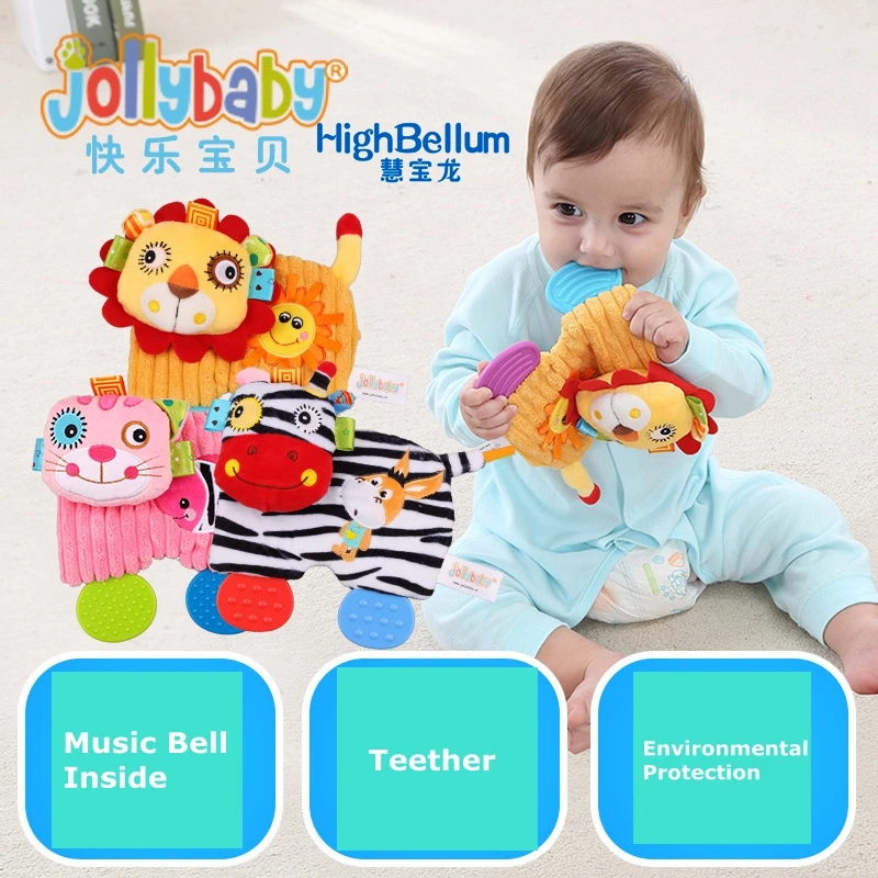 Baby Girl Boy Toys Soft Towel Handkerchief Teether Comfort Appease Playmate Plush Rattles Toy With Magical 5