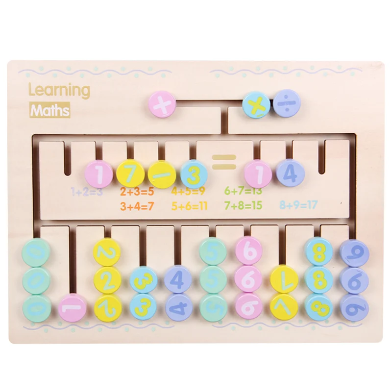 Brinquedos do Bebê Auxiliares de Ensino Educativos de Madeira para Crianças Montessori Cedo Aprender Cálculo Matemática Brinquedo Labirinto Digital Brinquedos 8 Montessori brinquedos do bebê cedo aprender cálculo