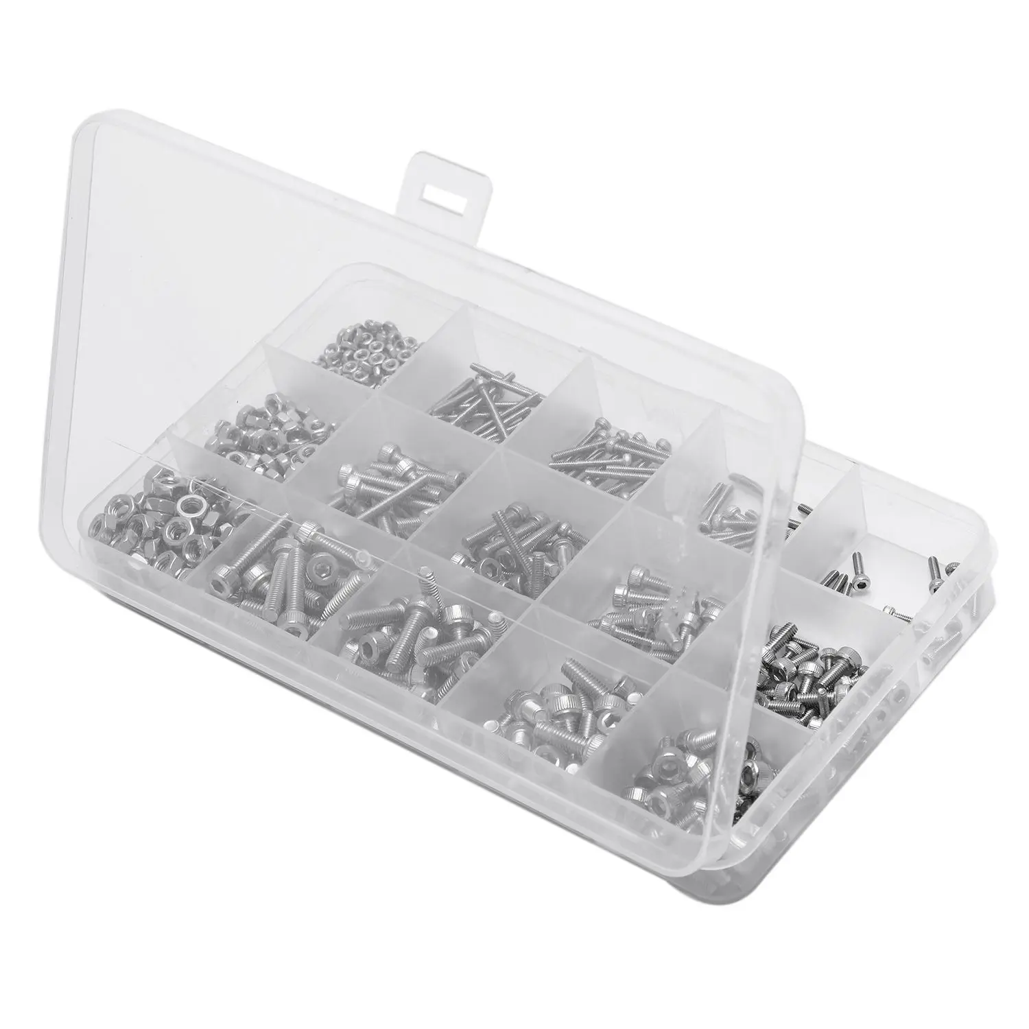 

535pcs Stainless Steel Screw and Nut M2 M3 M4 Hex Socket Head Cap Screws Assortment Set Kit Screw Set Combination Drop Shopping