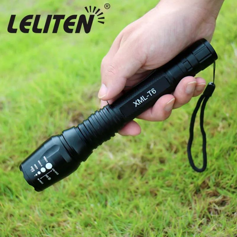 

9000Lumen XML-T6 L2 Zoomable police tactical led flashlight Zoom Torch Hunting lantern Bicycle lamp Camping lighting