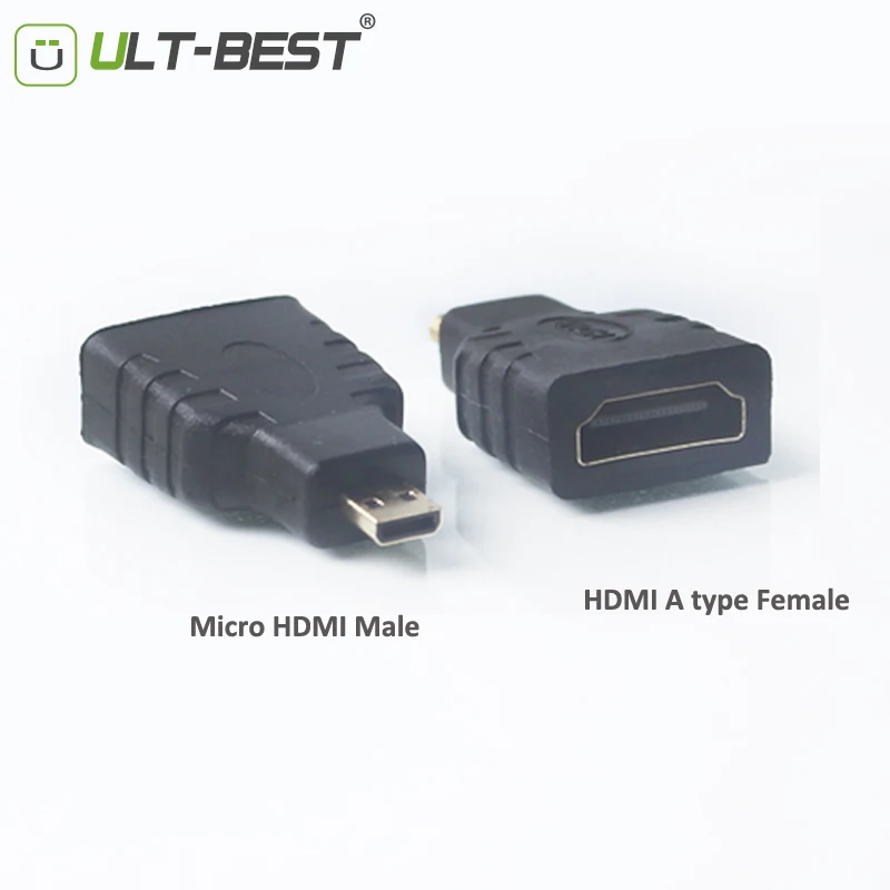 Ульт-лучший адаптер Micro HDMI тип D Папа к A разъем конвертера позолоченный 1080P |