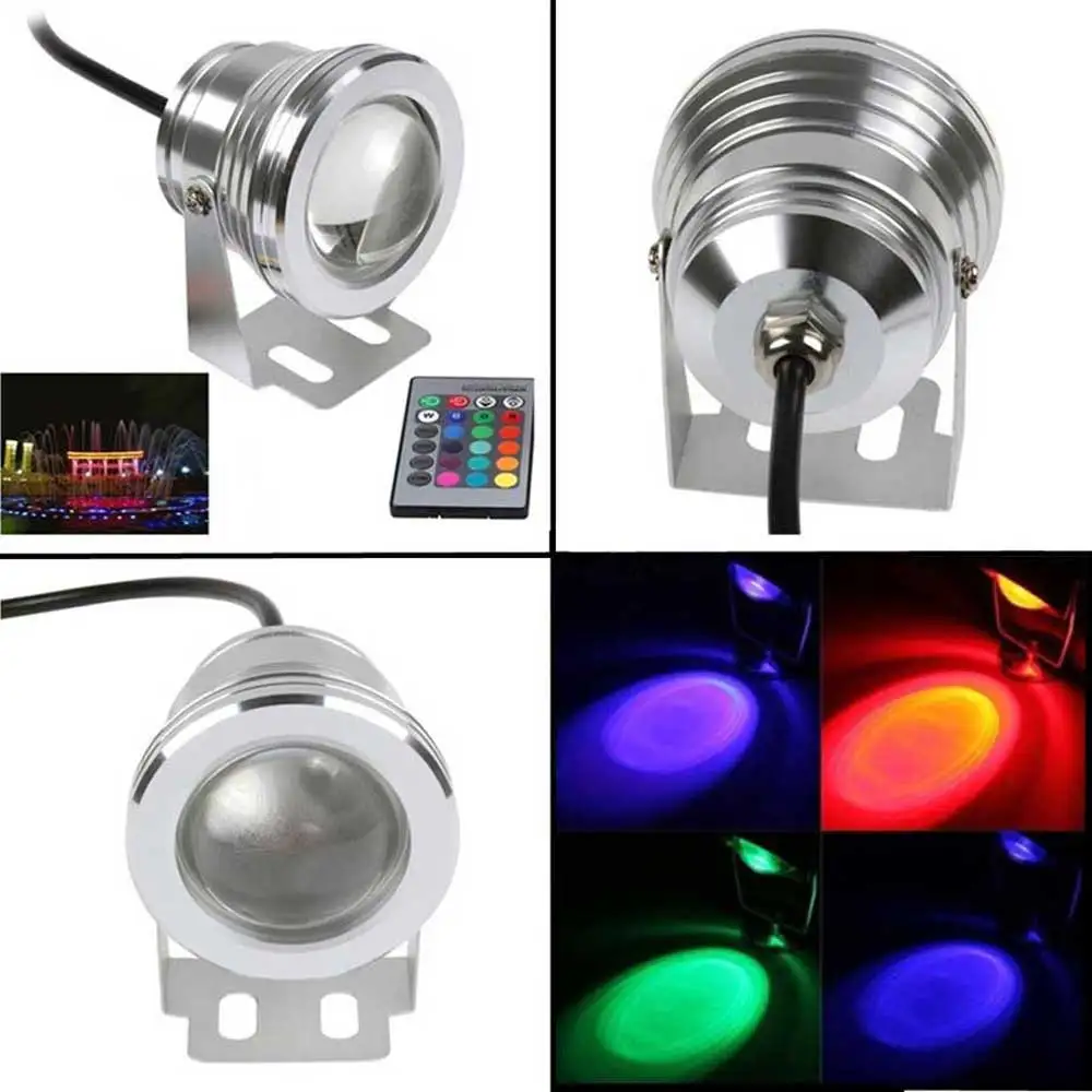10 W RGB LED luz subacuática dc12v IP68 impermeable acuario piscina iluminación del coche del proyector pecera piscina 10 W RGB LED luz subacuática dc12v IP68 impermeable acuario piscina iluminación del coche del proyector pecera piscina