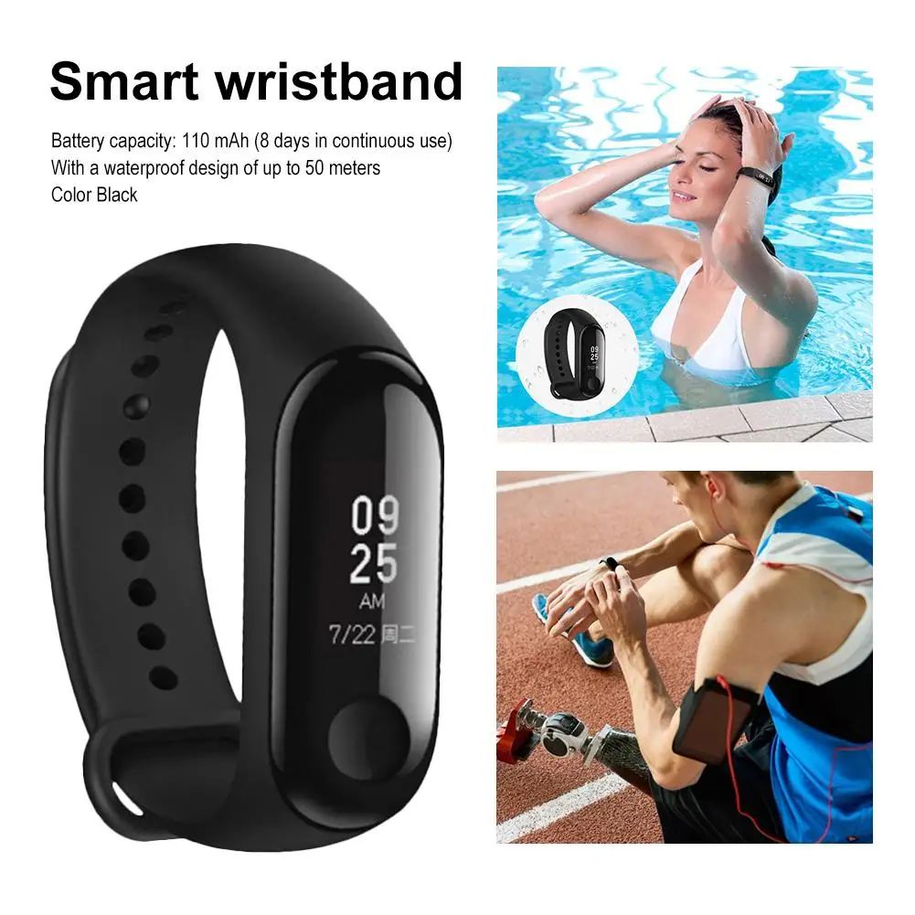 

Original Xiao Mi Mi Band 3 4 Global Version Smart Bracelet Touch Screen Message Time Heart Rate Fitness Bracelet Smartband Watch