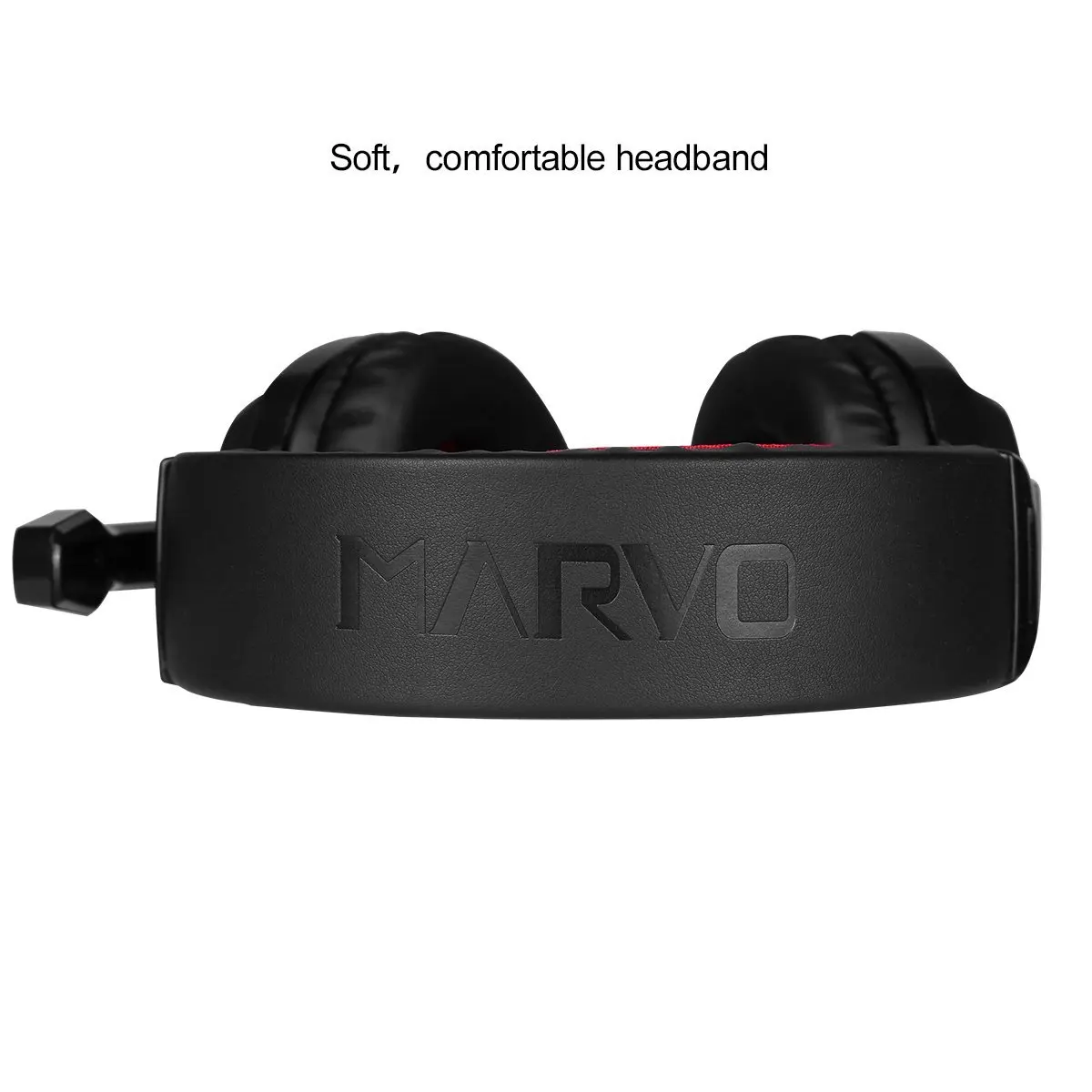 MARVO H8329 Стерео Игровые наушники объемный звук, шумоподавление гарнитура с микрофоном красный светодиодный подсветка