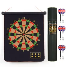 Набор дартс 15 и 17 дюймов Флокирование двойные стороны магнитная доска для Дартса для детей и взрослых