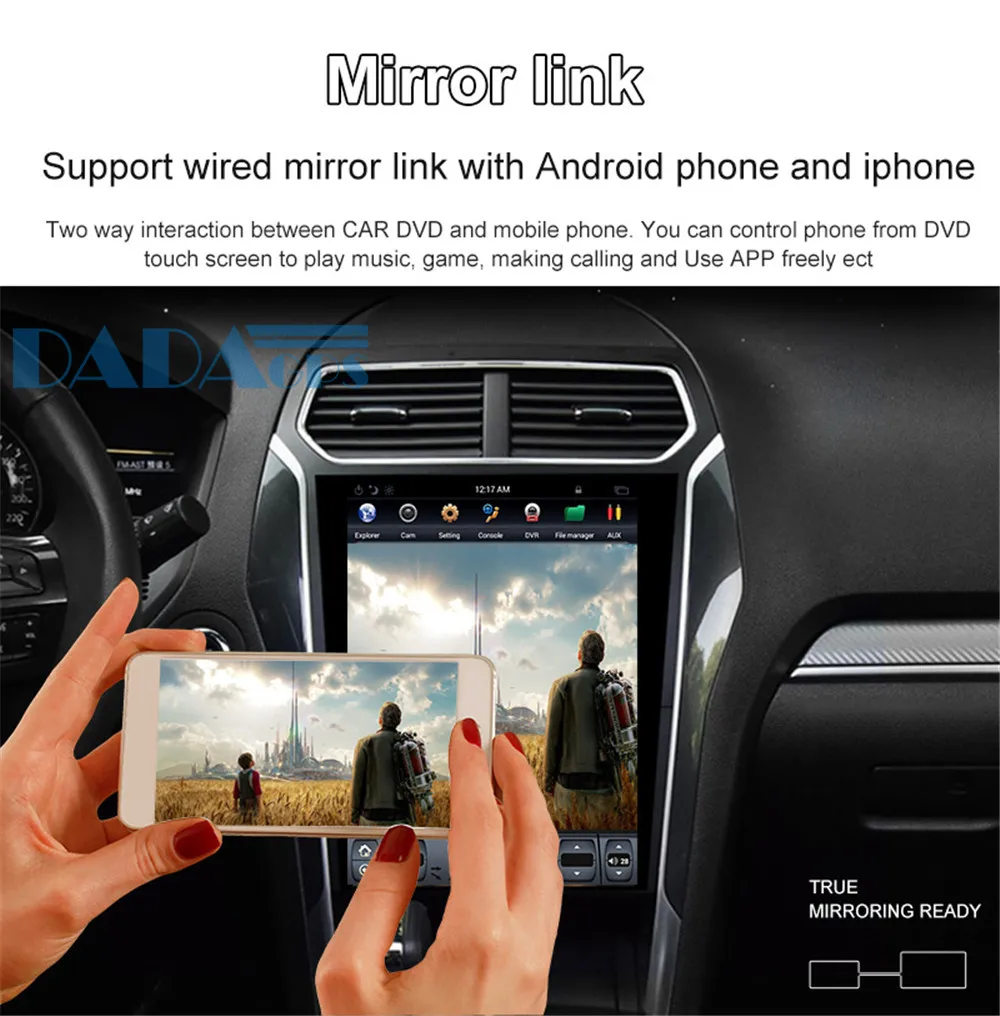 Cheap 12.1"Tesla style Android Car No DVD Player GPS Navigation For Ford Explorer 2010 2011 2012 2013 2015 2016 multimedia radio 12