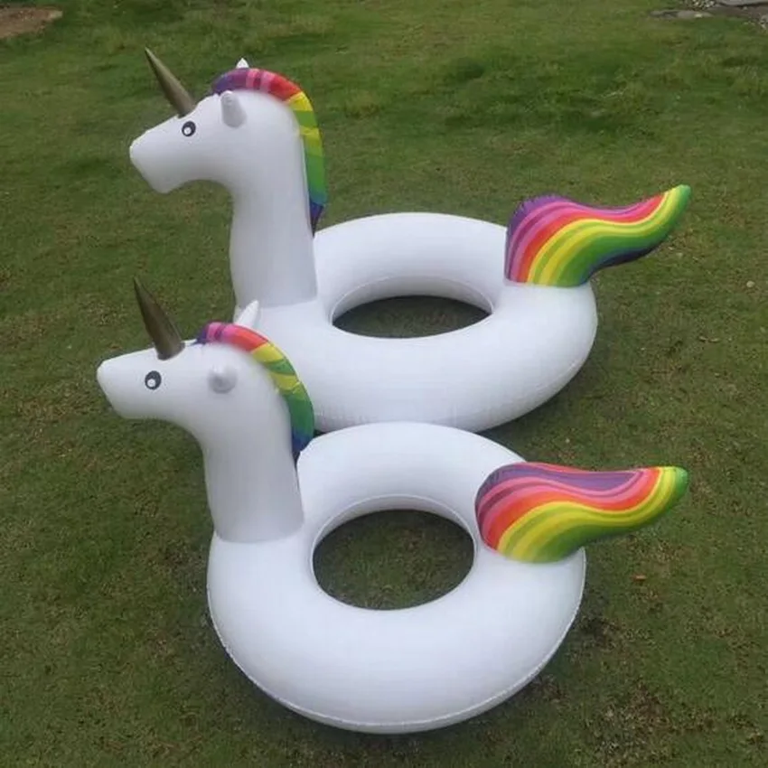 Outdoor beach children adult inflatable ring, Unicorn boat, male and