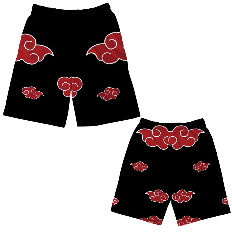 

Naruto Short Pants Cosplay Uzumaki Akatsuki Uchiha Itachi Sasuke Shuriken Men Summer Casual Shorts Sportwear Trouser
