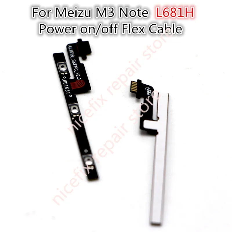 

Power On Off Volume Up Down Button Key Flex Cable Replacement Repair Spare Parts for Meizu M3 Note L681H