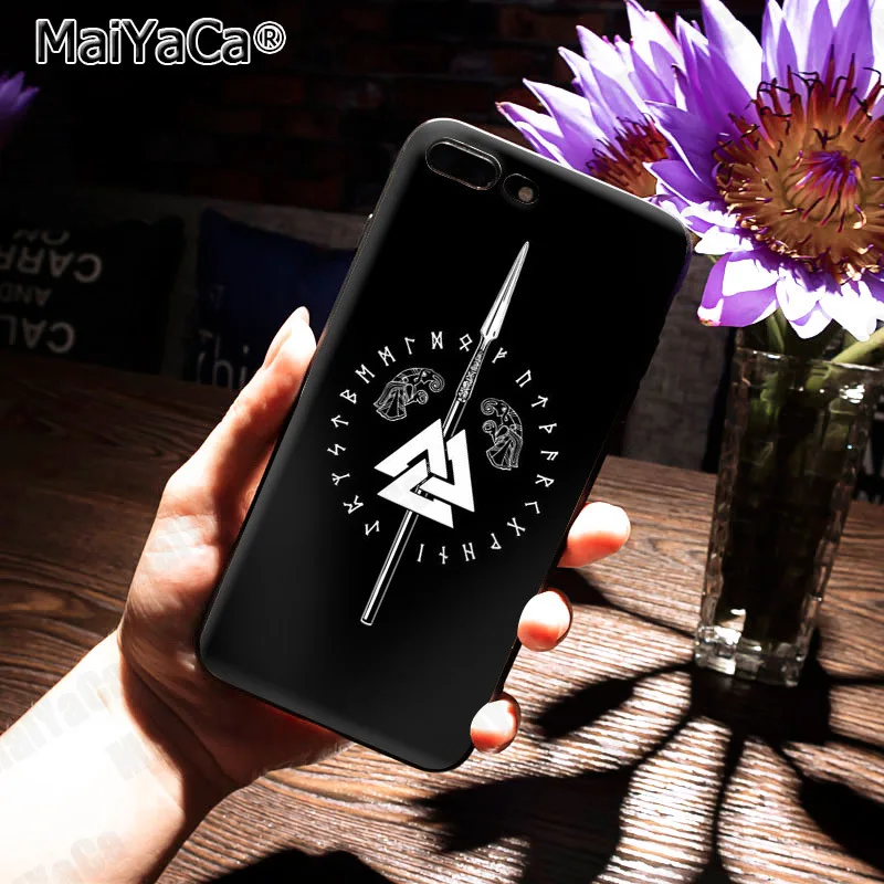 8 MaiYaCa Викинг один norse Huginn и Muninn птица Забавный чехол для телефона чехол для iphone 11 pro 8 7 66S Plus X 5S SE XS XR XS MAX - Цвет: 8